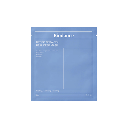 Masque hydrogel Biodance Hydro Cera-Nol apaisant et hydratant