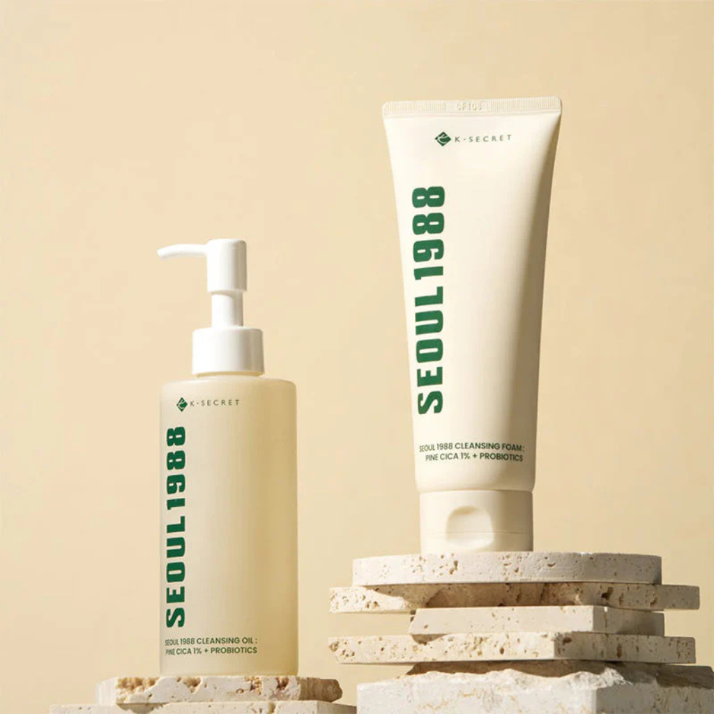 Flacon de l'huile démaquillante K-Secret Seoul 1988 au pin, cica et probiotiques