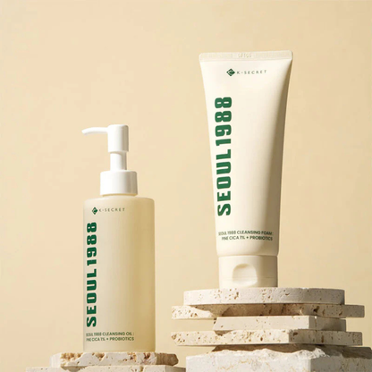 Flacon de l'huile démaquillante K-Secret Seoul 1988 au pin, cica et probiotiques