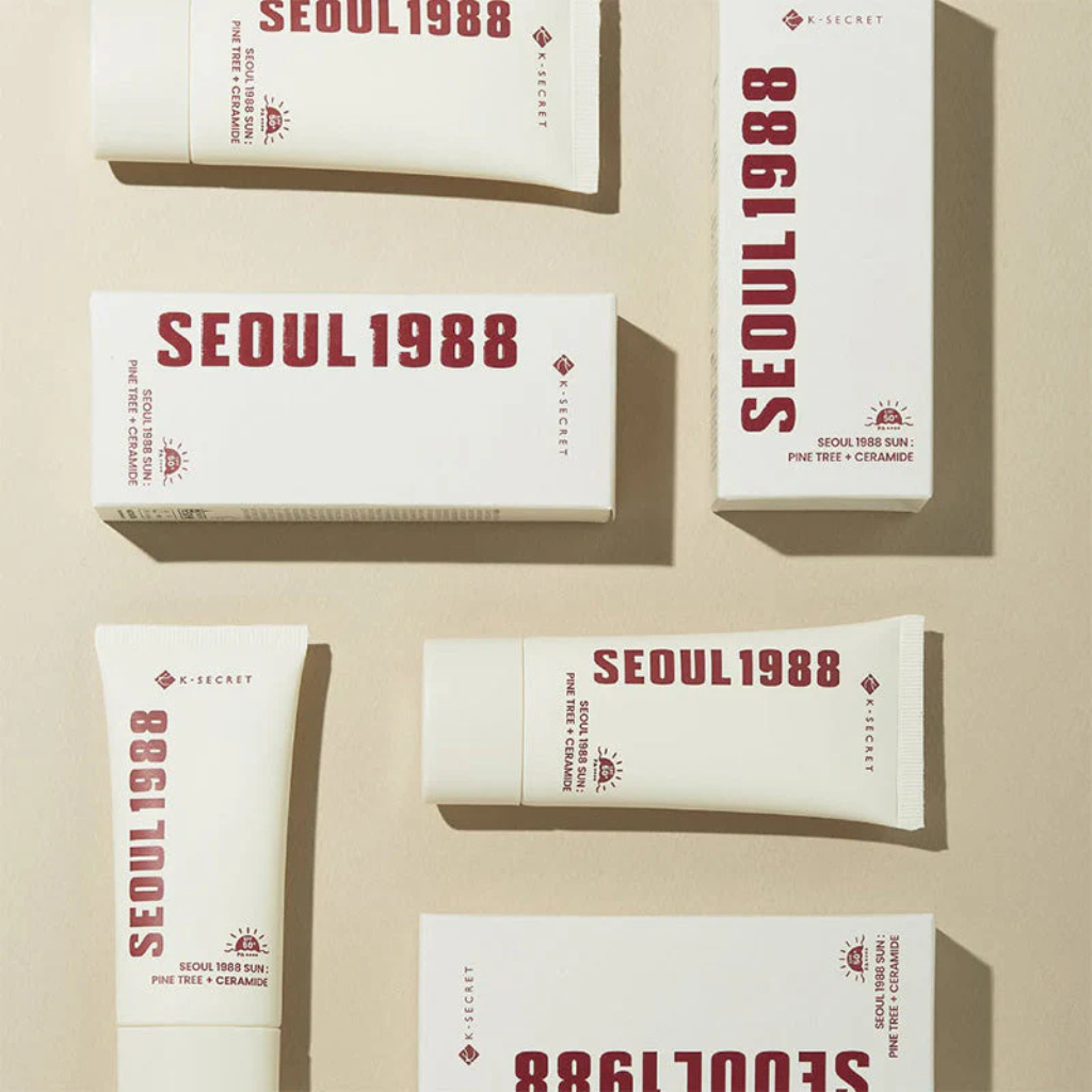 Packaging de la protection solaire K-Secret Seoul 1988