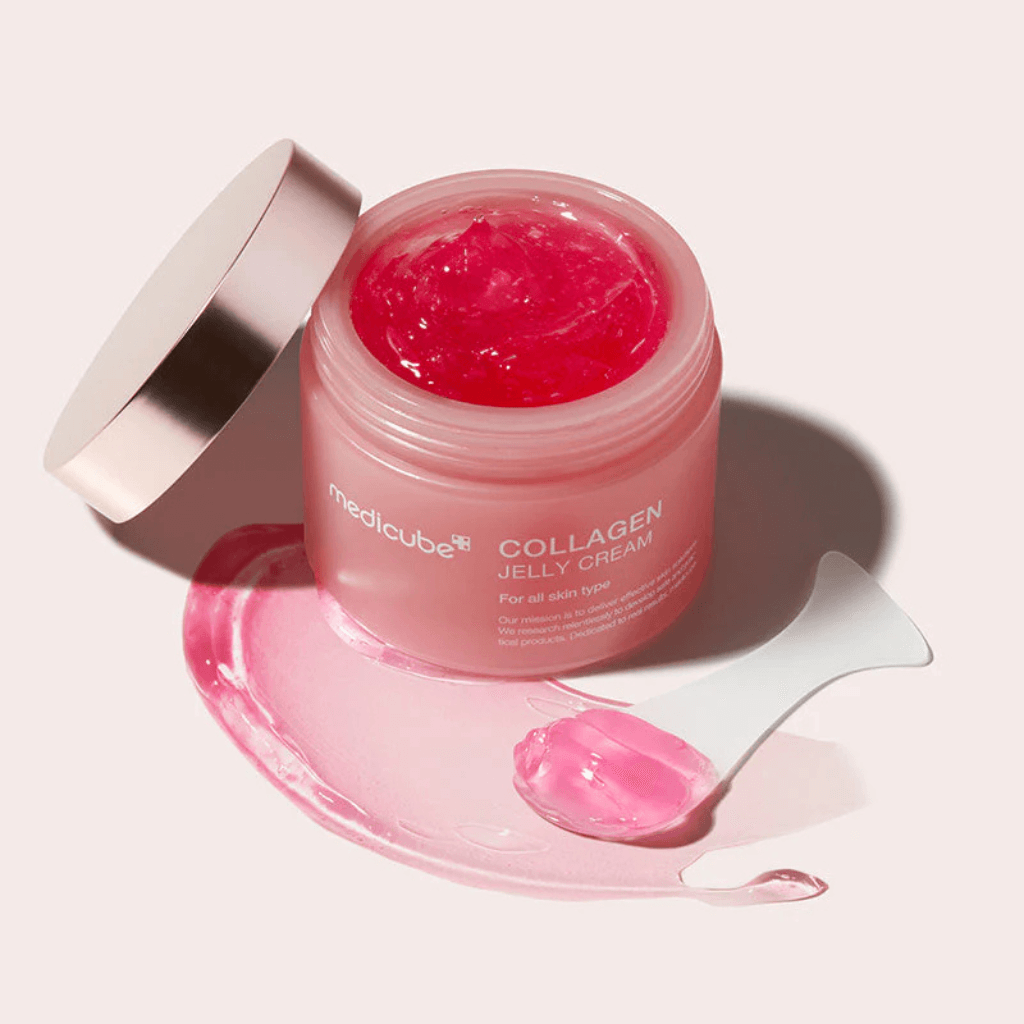 Crème Medicube Collagen Jelly Cream : texture gelée légère et rafraîchissante qui fond sur la peau