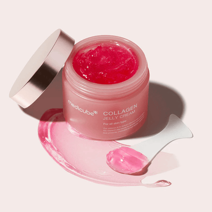 Crème Medicube Collagen Jelly Cream : texture gelée légère et rafraîchissante qui fond sur la peau